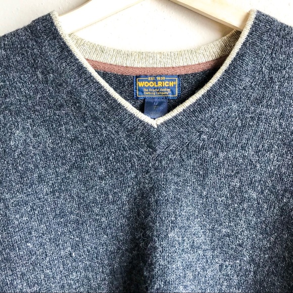 Woolrich Dark Gray Heather Wool Blend Sweater  XL - Picture 2 of 5